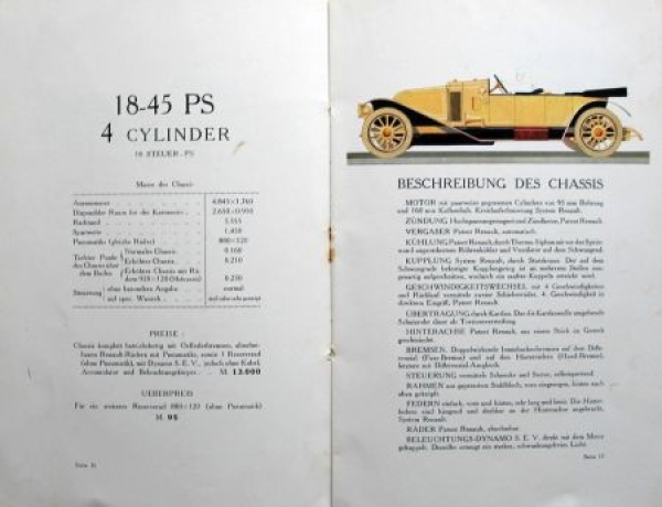 Renault Modelprogram 1909 Carbrochure (7995)